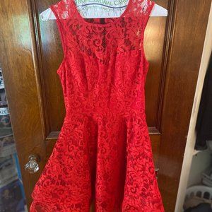 Fuchsia Pink Lace Dress, City Triangles